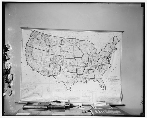 Map in Farm Loan Board Office