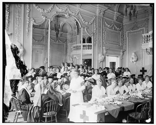 Red Cross work rooms