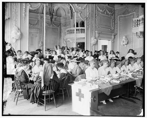 Red Cross work rooms