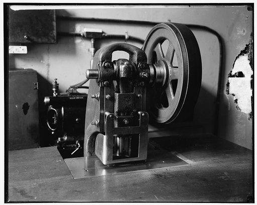 Stamping machine at Treasury