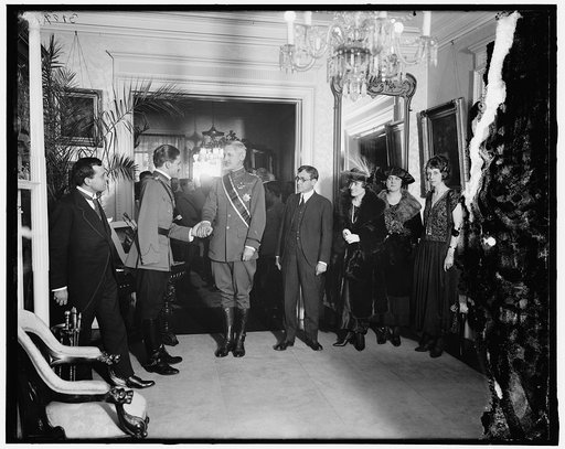 Presentation of Roman medals to Baker & March