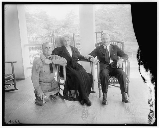 Mme. Henri Raquin, Aldolphus McKenzie (right), Lt. Robt. Fletcher (left)