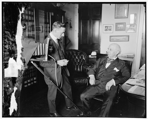Benjamin Gray photographing Rep. Julius Kahn