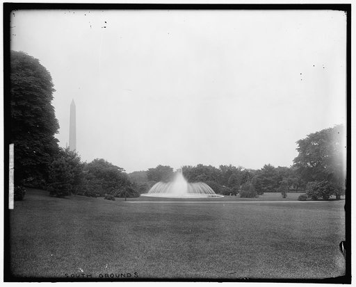 White House, south grounds [view towards Washington Monument