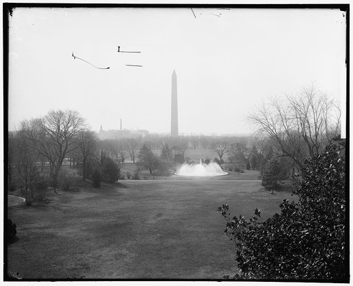 White House [grounds, view towards Washington Monument