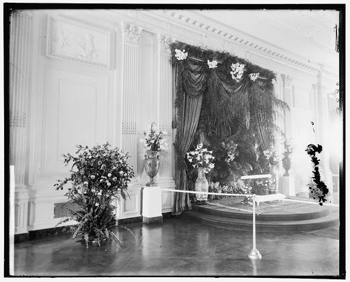 White House, East Room decorated, Wilson wedding