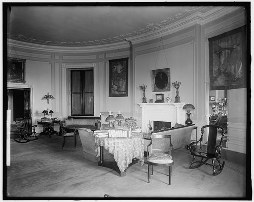 WHITE HOUSE. VIEW FROM LIBRARY INTO STUDY