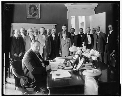 TAFT, WILLIAM HOWARD. SIGNING STATEHOOD BILL