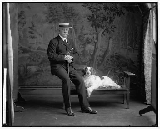 LORILLARD, PIERRE. WITH DOG