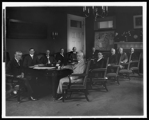 WILSON, WOODROW. WITH CABINET