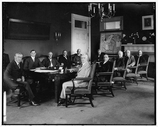 WILSON, WOODROW. WITH CABINET