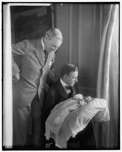 SAYRE, FRANCIS, JR., BABY. WITH FATHER AND WOODROW WILSON