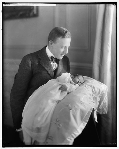 SAYRE, FRANCIS, JR., BABY. WITH FATHER