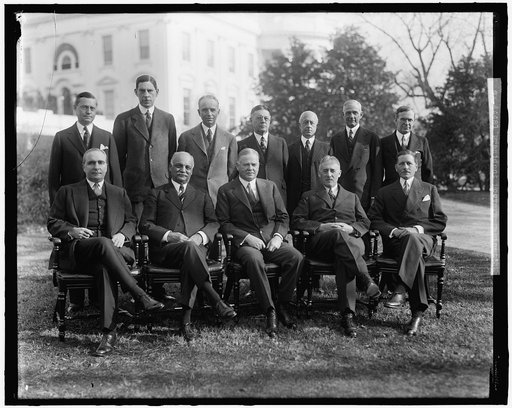 HOOVER, HERBERT C. WITH CABINET