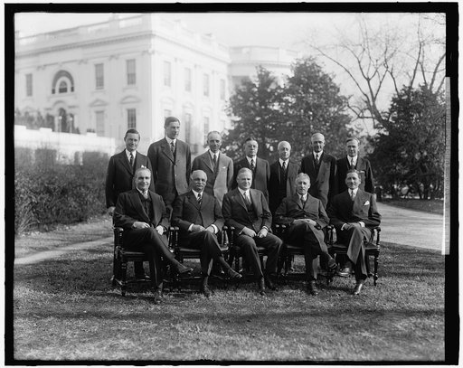 HOOVER, HERBERT C. WITH CABINET