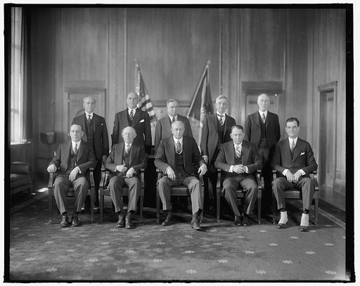 Group; Homer S. Cummings, center front