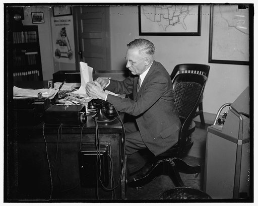 A.S. Goss, Chief of the Land Bank Commission, he is direct charge of twelve federal land banks. Goss is also Federal Farm Mortgage Commissioner