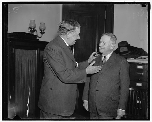 Harold Ickes, right