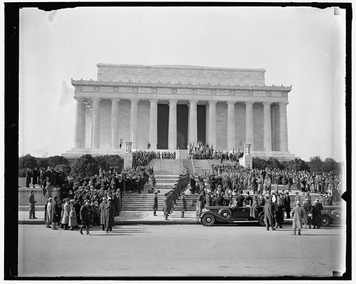 Group assembled at Lincoln Memorial