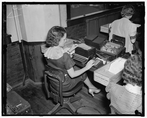 Baltimore, Md. For every social security account number issued an "employee master card" is made in the Social Security Board Records Office. Testifying data, given on the application blank, form ss-5 is transferred to this master card in the form of up ended quadrangular holes, punched by key punch