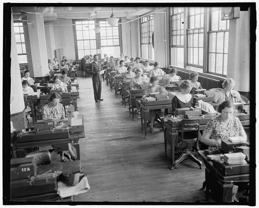 Baltimore, Md. For every social security account number issued an "employee master card" is made in the Social Security board records office. Testifying data, given on the application blank, form ss-5 is transferred to this master card in the form of up ended quadrangular holes, punched by key punch