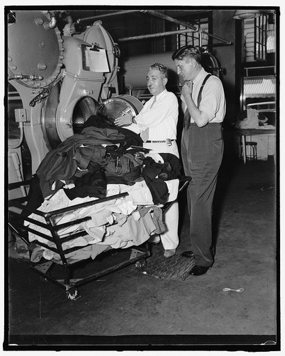 George Marshall in laundry