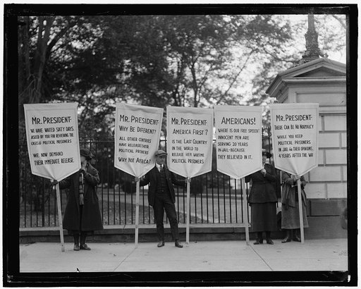 Protestors at White House gates