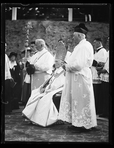 Clergymen at outdoor religious service