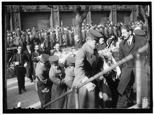 CRUZ, SENOR DON ANIBAL. AMBASSADOR FOR CHILE. HIS FUNERAL AT ST. PATRICK'S CHURCH. CASKET