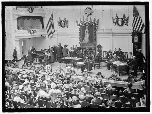 DAUGHTERS OF AMERICAN REVOLUTION. OPENING OF MOTHERS' CONGRESS IN MEMORIAL CONTINENTAL HALL