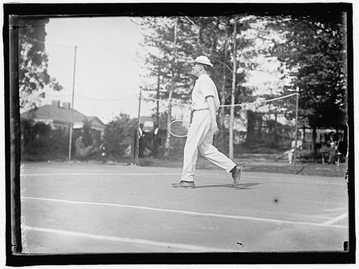 McCLUNG, LEE. TREASURER OF THE U.S. PLAYING TENNIS