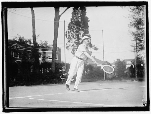 McCLUNG, LEE. TREASURER OF THE U.S. PLAYING TENNIS