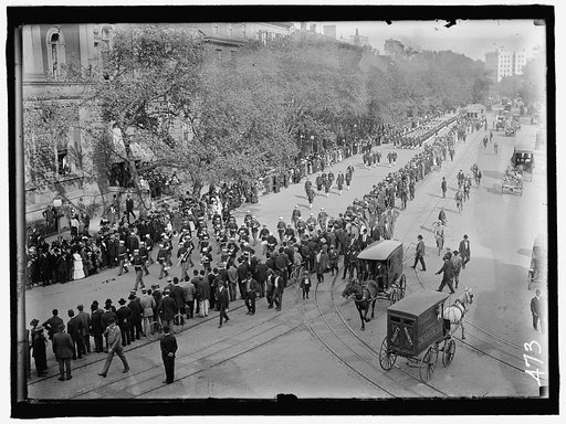 SCHLEY, WINFIELD SCOTT, REAR ADMIRAL, U.S.N. FUNERAL, ST. JOHN'S CHURCH. PROCESSION