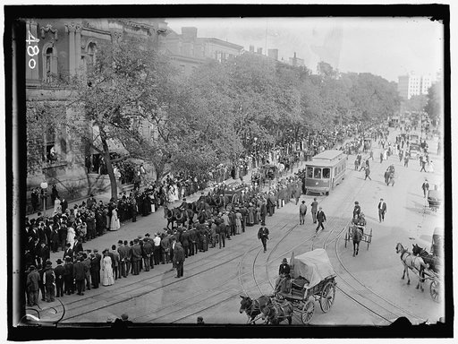SCHLEY, WINFIELD SCOTT, REAR ADMIRAL, U.S.N. FUNERAL, ST. JOHN'S CHURCH. PROCESSION