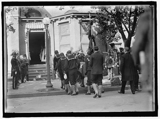 SCHLEY, WINFIELD SCOTT, REAR ADMIRAL, U.S.N. FUNERAL, ST. JOHN'S CHURCH. PALLBEARERS: ADMIRAL W.P. POTER; GENERAL N.A. MILES; ADMIRAL REMEY; ADMIRAL BROWNSON; ADMIRAL G.H. WADLEIGH