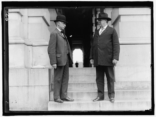 CLAPP, MOSES EDWIN, SENATOR FROM MINNESOTA, 1901-1917. RIGHT, WITH JAMES C. HAYNES, MAYOR OF MINNEAPOLIS
