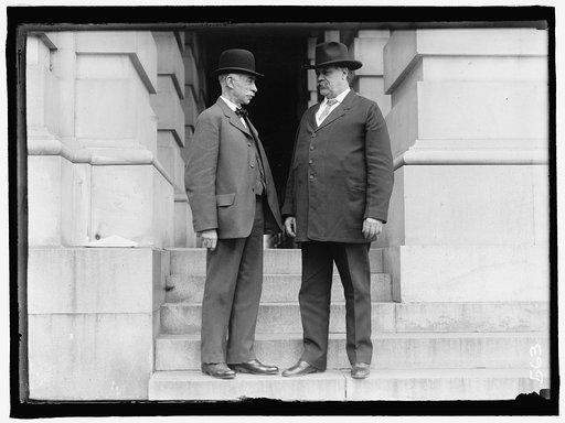 CLAPP, MOSES EDWIN, SENATOR FROM MINNESOTA, 1901-1917. RIGHT, WITH JAMES C. HAYNES, MAYOR OF MINNEAPOLIS