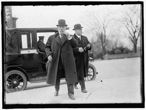 HILL, JAMES JEROME. PRESIDENT, GREAT NORTHERN RAILWAY. LEFT, WITH J. H. CARROLL