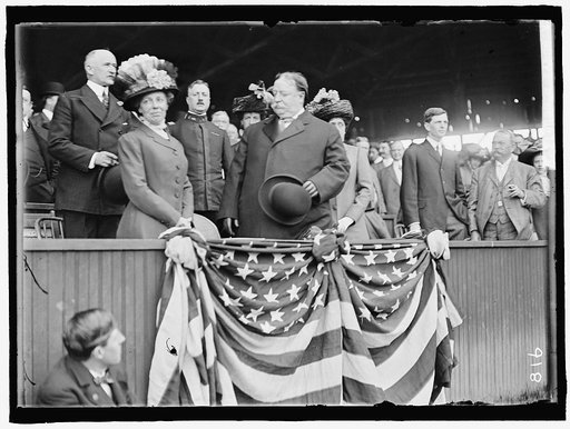 BASEBALL, PROFESSIONAL. PRESIDENT AND MRS. TAFT; GENERAL CLARENCE EDWARDS