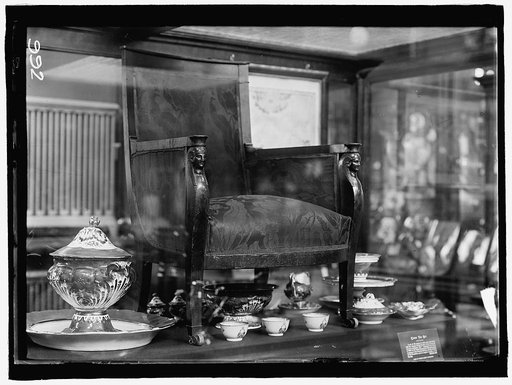 LAFAYETTE, MARQUIS DE. HIS ARMCHAIR, IN SMITHSONIAN