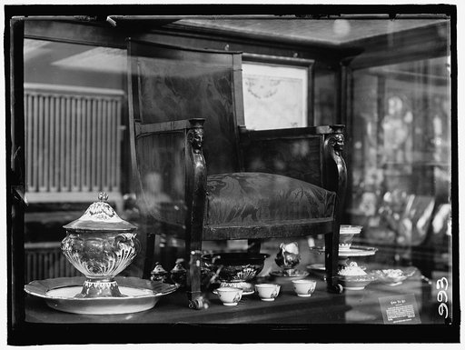 LAFAYETTE, MARQUIS DE. HIS ARMCHAIR, IN SMITHSONIAN
