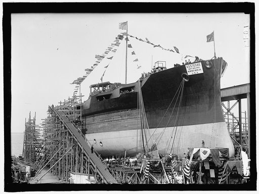 TEXAS, U.S.S. LAUNCHING