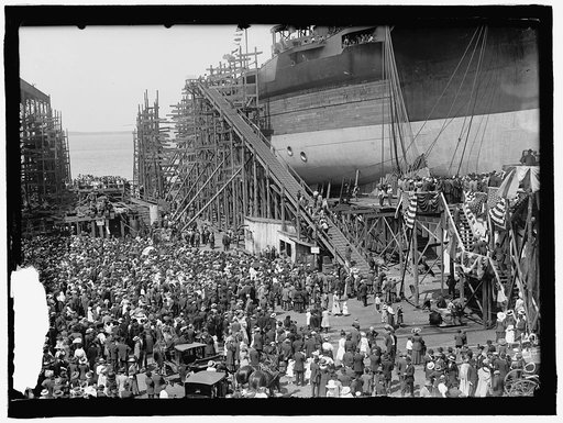 TEXAS, U.S.S. LAUNCHING