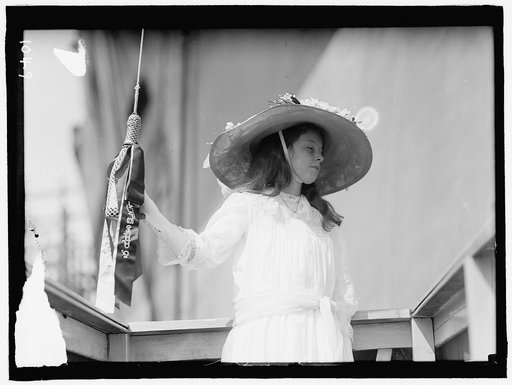U.S.S. TEXAS; SPONSOR AT LAUNCHING, MAY 18. LYON, CLAUDIA, OF TEXAS