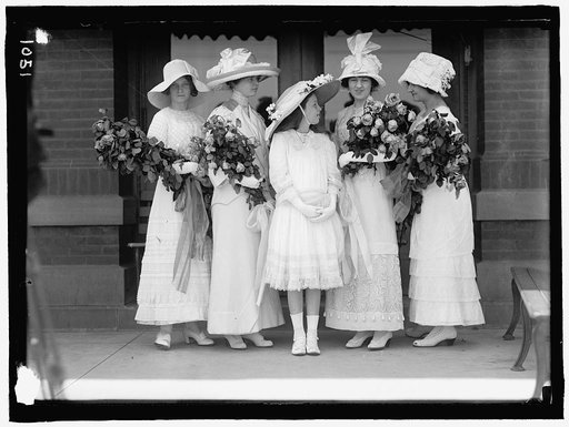 TEXAS, U.S.S. CLAUDIA LYON, MISS GARLAND BONNER, MAY COLQUITT, MISS URA LINK, AND MISS MAE FUREY AT LAUNCHING