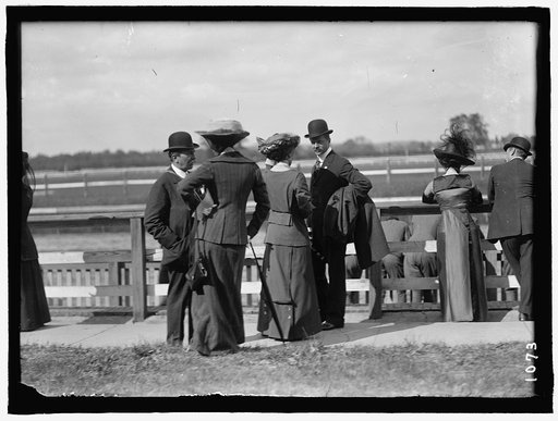 BENNING RACES. AUGUST BELMONT; MRS. DONALD CAMERON; SEC. MEYER.