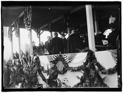 JONES, JOHN PAUL. DEDICATION OF MONUMENT, 4/17/12. TAFT ENTERING STAND