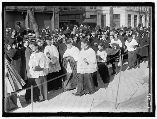 PAN AMERICAN MASS. THANKSGIVING DAY AT ST. PATRICK'S. MONS. DOUGHERTY; DR. BURNS; CARDINAL GIBBONS; MONS. KERBY