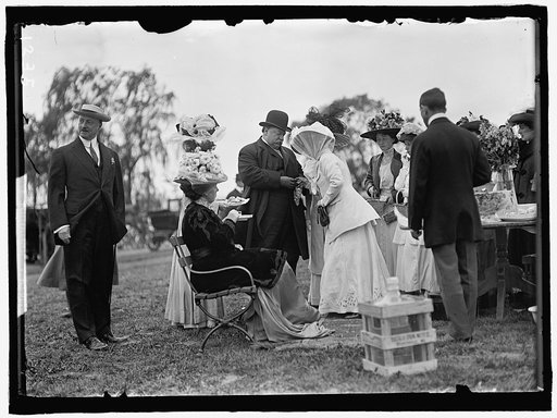 BUTT, ARCHIBALD WILLINGHAM. MILITARY AIDE TO PRESIDENT TAFT. GARDEN FETE WITH PRESIDENT AND MRS. TAFT