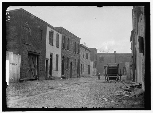 ALLEY CLEARANCE. SLUM VIEWS